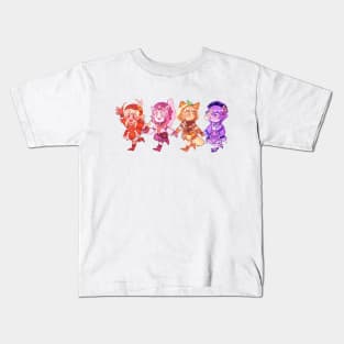 Genshin Impact Klee Qiqi Sayu Diona Play date Kids T-Shirt